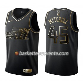 Maillot Basket Utah Jazz Donovan Mitchell 45 Nike Noir Gold Edition Swingman - Homme